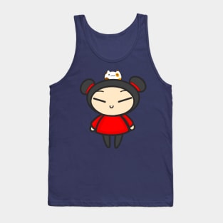 Pucca with a Cat Tank Top